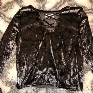 Velvet Long Sleeve Top